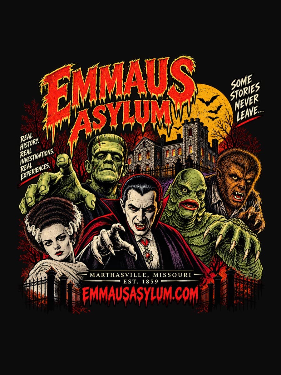 Classic Monsters hoodie, back artwork